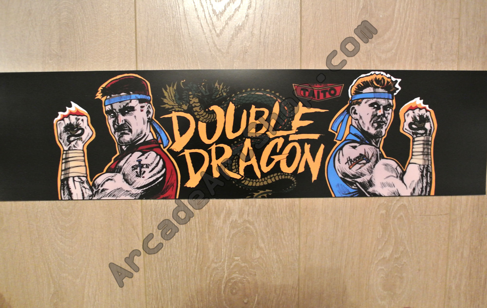 Double Dragon Arcade Marquee - 4.44 x 5.44 - Arcade Marquee Dot Com